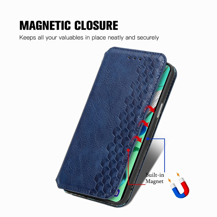 For LG K92 5G Cubic Grid Pressed Horizontal Flip Magnetic PU Leather Case with Holder & Card Slots & Wallet