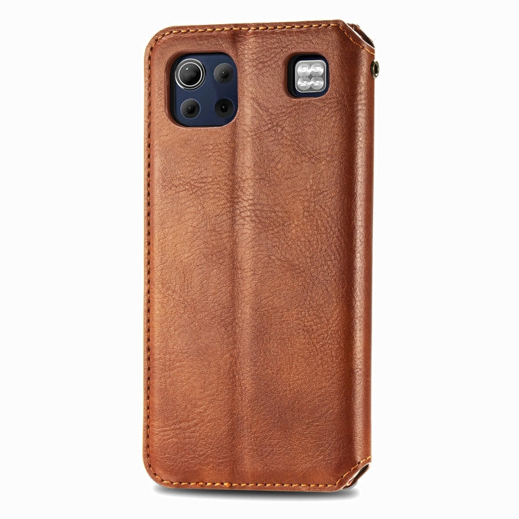 For LG K92 5G Cubic Grid Pressed Horizontal Flip Magnetic PU Leather Case with Holder & Card Slots & Wallet