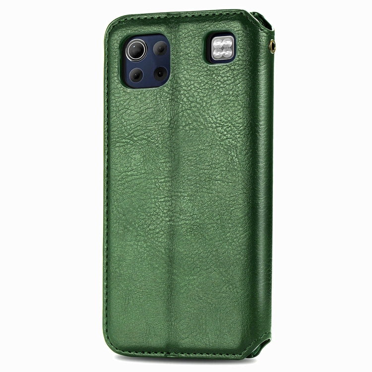 For LG K92 5G Cubic Grid Pressed Horizontal Flip Magnetic PU Leather Case with Holder & Card Slots & Wallet