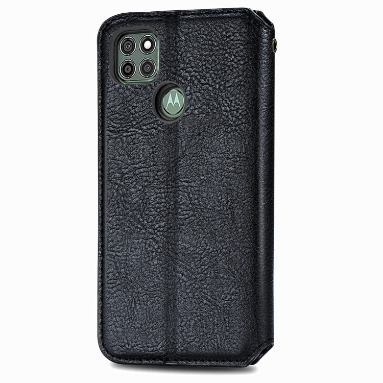 For Motorola G9 power Cubic Grid Pressed Horizontal Flip Magnetic PU Leather Case with Holder & Card Slots & Wallet