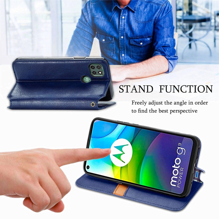 For Motorola G9 power Cubic Grid Pressed Horizontal Flip Magnetic PU Leather Case with Holder & Card Slots & Wallet