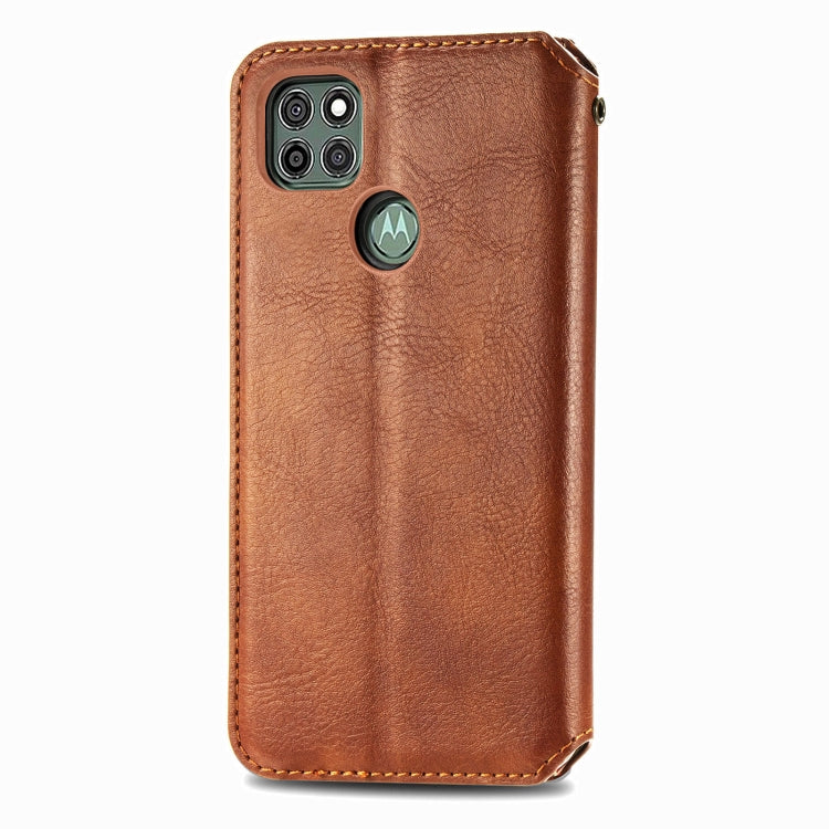 For Motorola G9 power Cubic Grid Pressed Horizontal Flip Magnetic PU Leather Case with Holder & Card Slots & Wallet