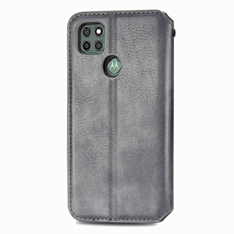 For Motorola G9 power Cubic Grid Pressed Horizontal Flip Magnetic PU Leather Case with Holder & Card Slots & Wallet