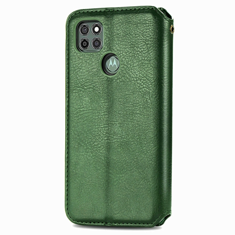 For Motorola G9 power Cubic Grid Pressed Horizontal Flip Magnetic PU Leather Case with Holder & Card Slots & Wallet