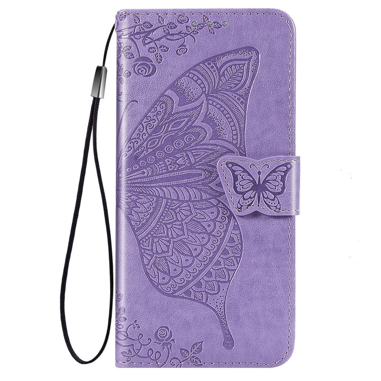 For vivo Y73s Butterfly Love Flower Embossed Horizontal Flip Leather Case with Bracket / Card Slot / Wallet / Lanyard