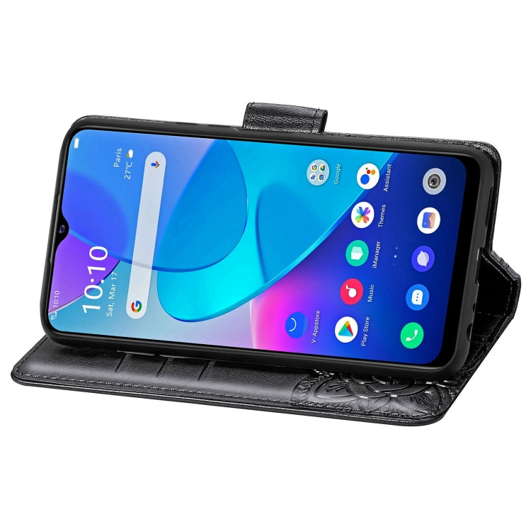 For vivo Y20 Butterfly Love Flower Embossed Horizontal Flip Leather Case with Bracket / Card Slot / Wallet / Lanyard