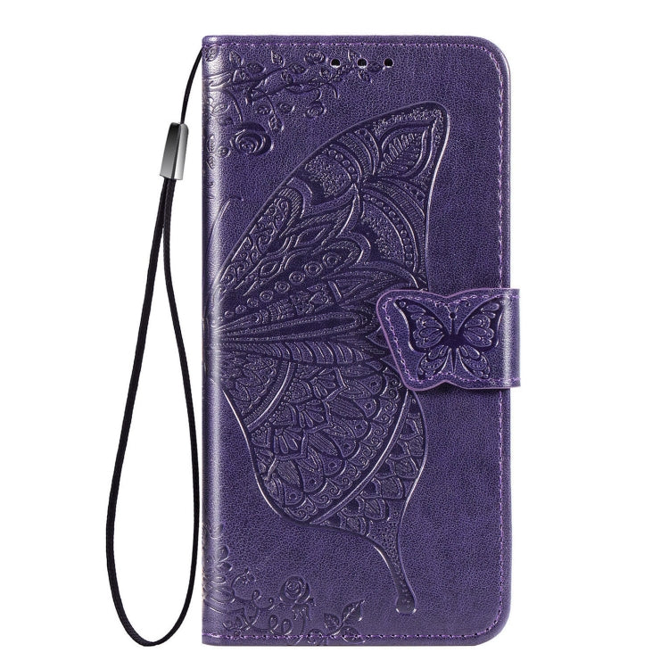 For vivo Y20 Butterfly Love Flower Embossed Horizontal Flip Leather Case with Bracket / Card Slot / Wallet / Lanyard