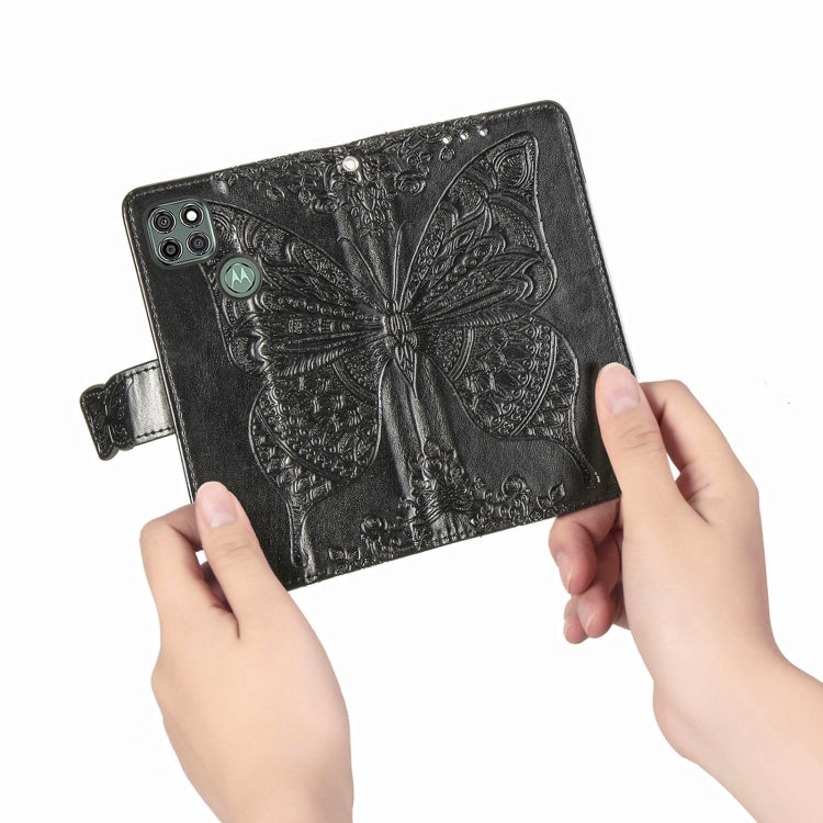 For Motorola Moto G9 Power Butterfly Love Flower Embossed Horizontal Flip Leather Case with Bracket / Card Slot / Wallet / Lanyard
