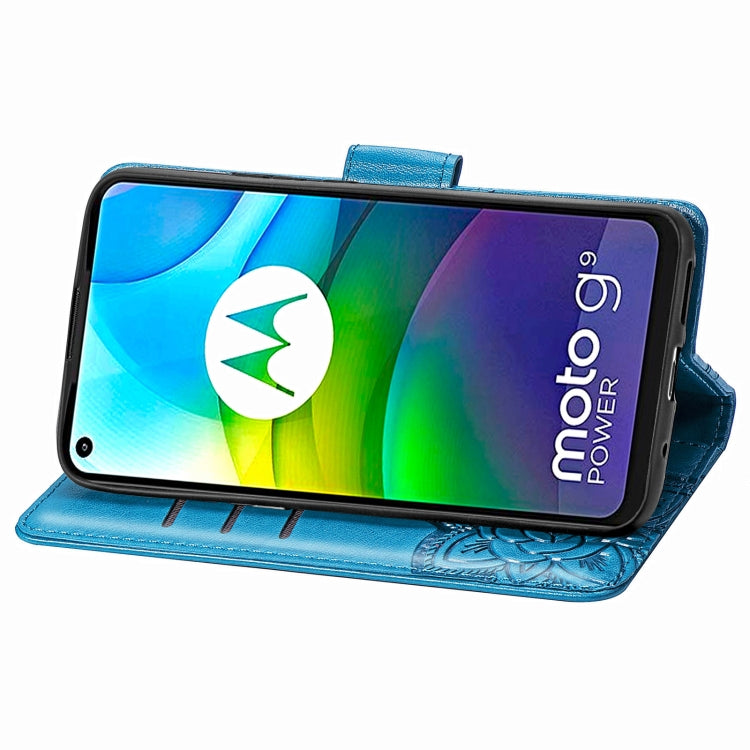 For Motorola Moto G9 Power Butterfly Love Flower Embossed Horizontal Flip Leather Case with Bracket / Card Slot / Wallet / Lanyard
