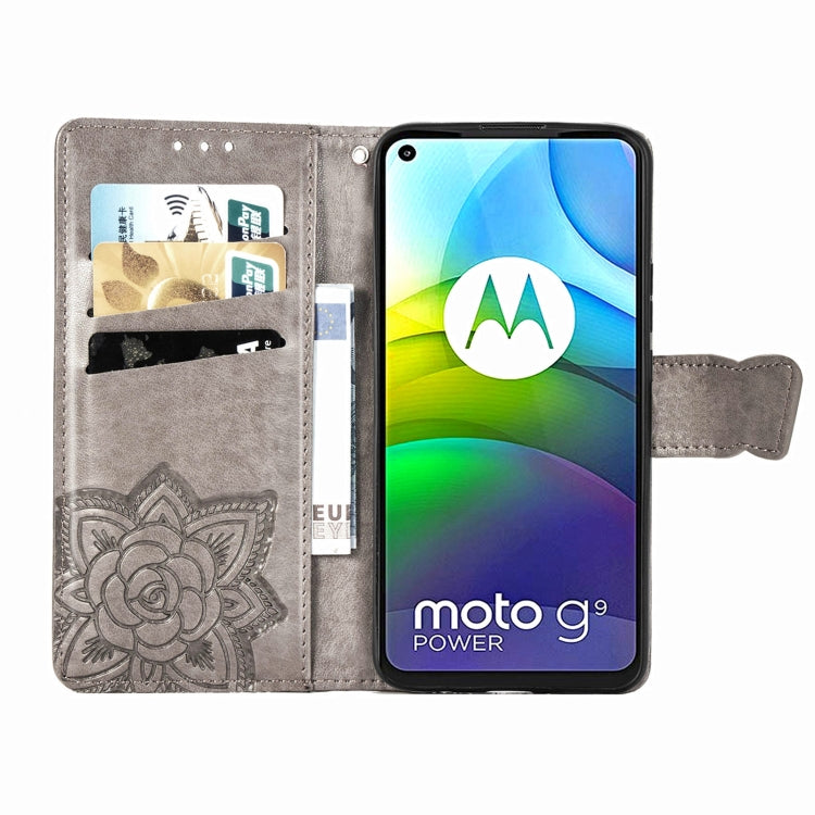 For Motorola Moto G9 Power Butterfly Love Flower Embossed Horizontal Flip Leather Case with Bracket / Card Slot / Wallet / Lanyard