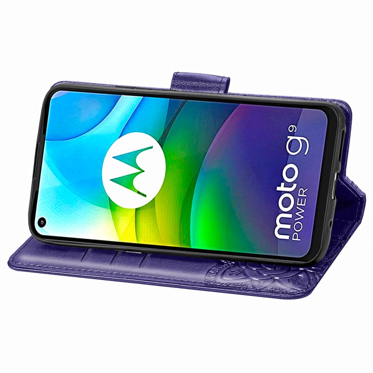 For Motorola Moto G9 Power Butterfly Love Flower Embossed Horizontal Flip Leather Case with Bracket / Card Slot / Wallet / Lanyard