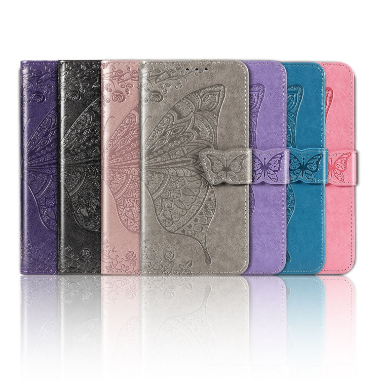 For LG K52 Butterfly Love Flower Embossed Horizontal Flip Leather Case with Bracket / Card Slot / Wallet / Lanyard