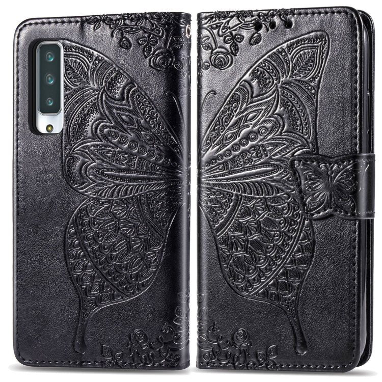 For Arrows NX9 F-52A Butterfly Love Flower Embossed Horizontal Flip Leather Case with Bracket / Card Slot / Wallet / Lanyard