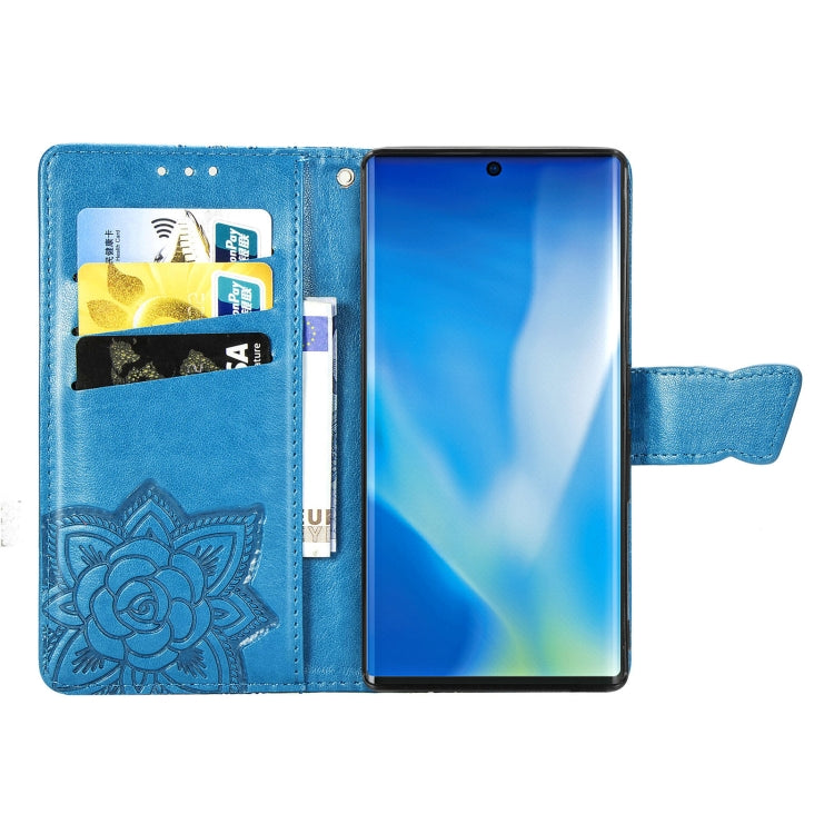For Arrows NX9 F-52A Butterfly Love Flower Embossed Horizontal Flip Leather Case with Bracket / Card Slot / Wallet / Lanyard