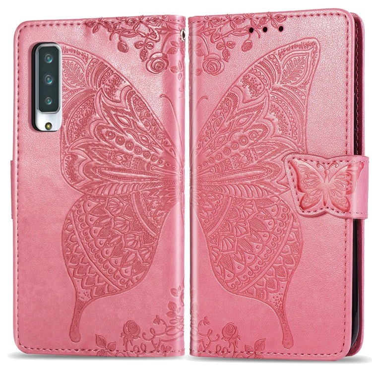 For Arrows NX9 F-52A Butterfly Love Flower Embossed Horizontal Flip Leather Case with Bracket / Card Slot / Wallet / Lanyard