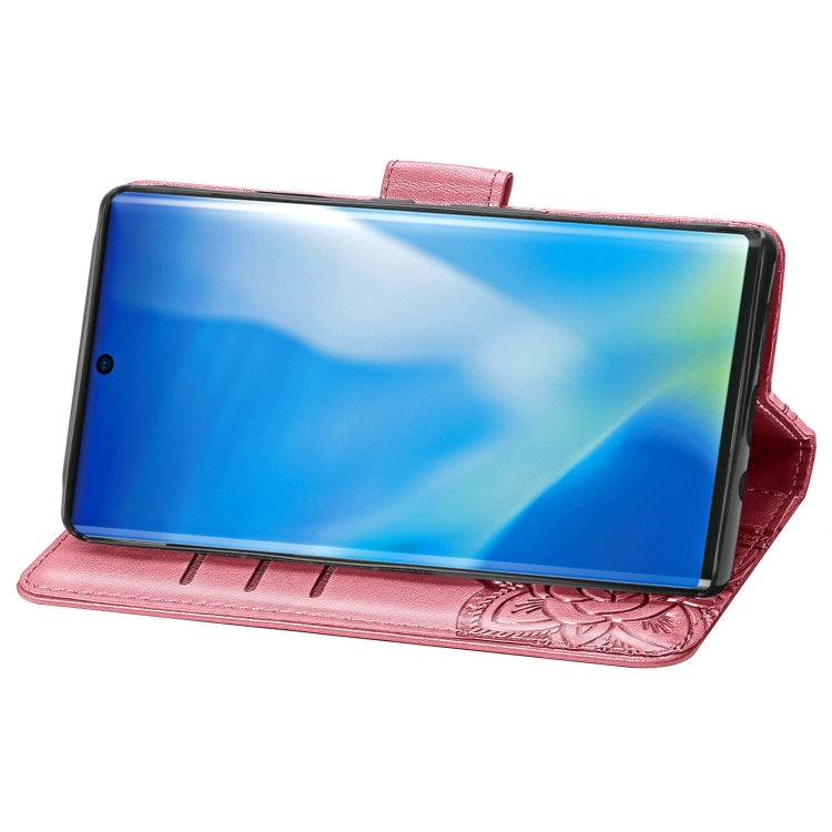 For Arrows NX9 F-52A Butterfly Love Flower Embossed Horizontal Flip Leather Case with Bracket / Card Slot / Wallet / Lanyard