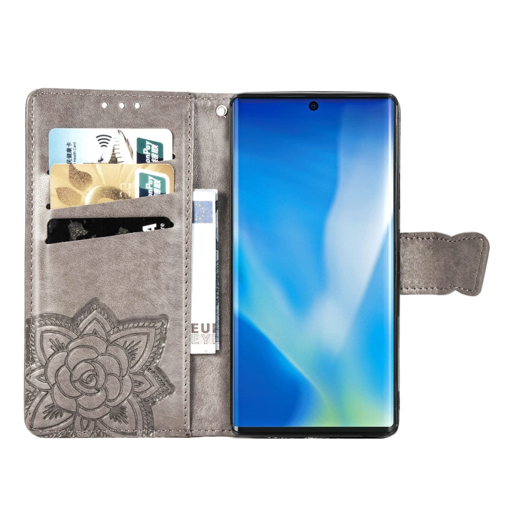 For Arrows NX9 F-52A Butterfly Love Flower Embossed Horizontal Flip Leather Case with Bracket / Card Slot / Wallet / Lanyard