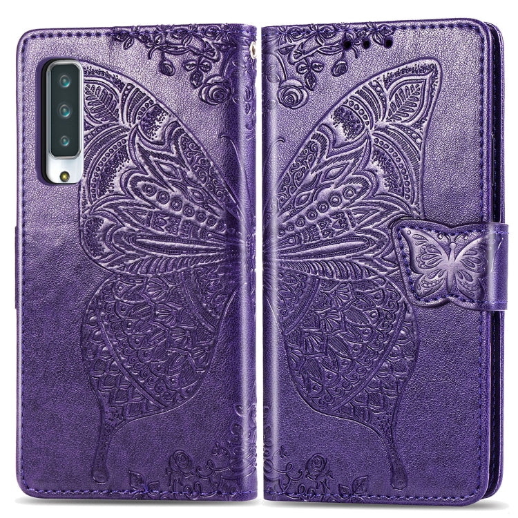 For Arrows NX9 F-52A Butterfly Love Flower Embossed Horizontal Flip Leather Case with Bracket / Card Slot / Wallet / Lanyard
