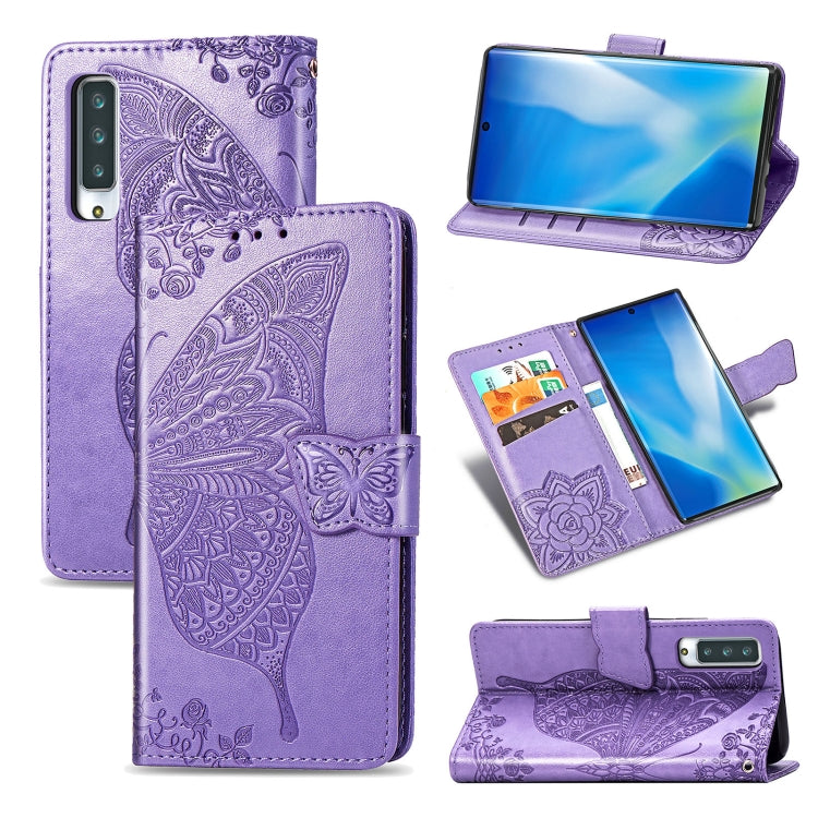 For Arrows NX9 F-52A Butterfly Love Flower Embossed Horizontal Flip Leather Case with Bracket / Card Slot / Wallet / Lanyard