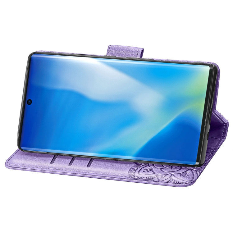 For Arrows NX9 F-52A Butterfly Love Flower Embossed Horizontal Flip Leather Case with Bracket / Card Slot / Wallet / Lanyard