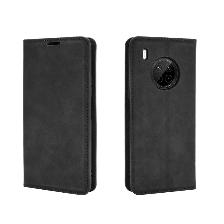 For Huawei Y9A / Enjoy 20 Plus 5G Retro-skin Business Magnetic Suction Leather Case with Holder & Card Slots & Wallet