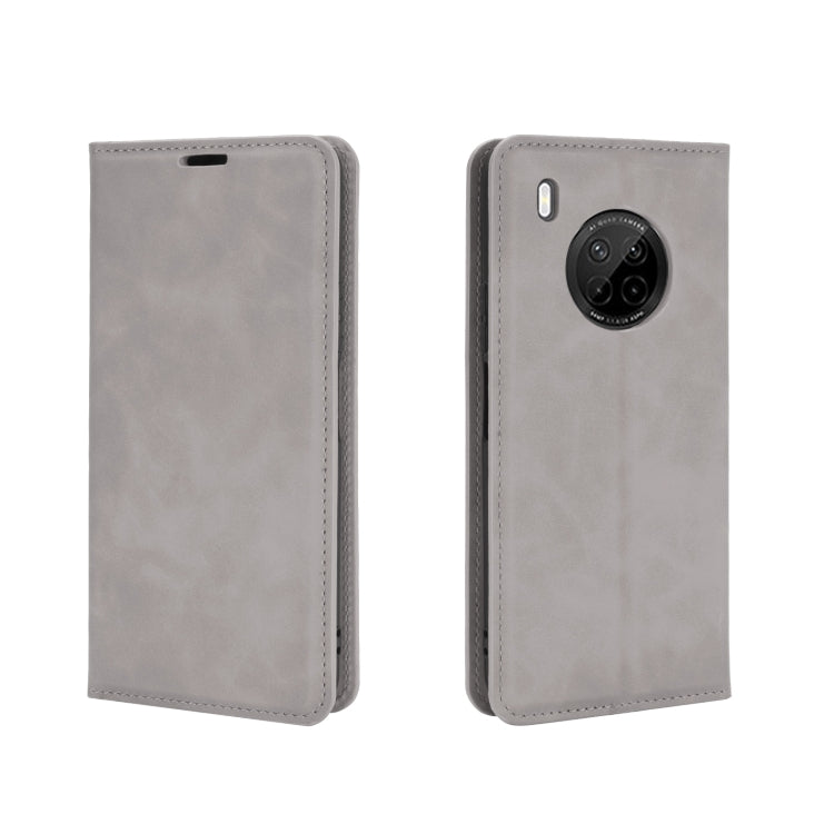 For Huawei Y9A / Enjoy 20 Plus 5G Retro-skin Business Magnetic Suction Leather Case with Holder & Card Slots & Wallet