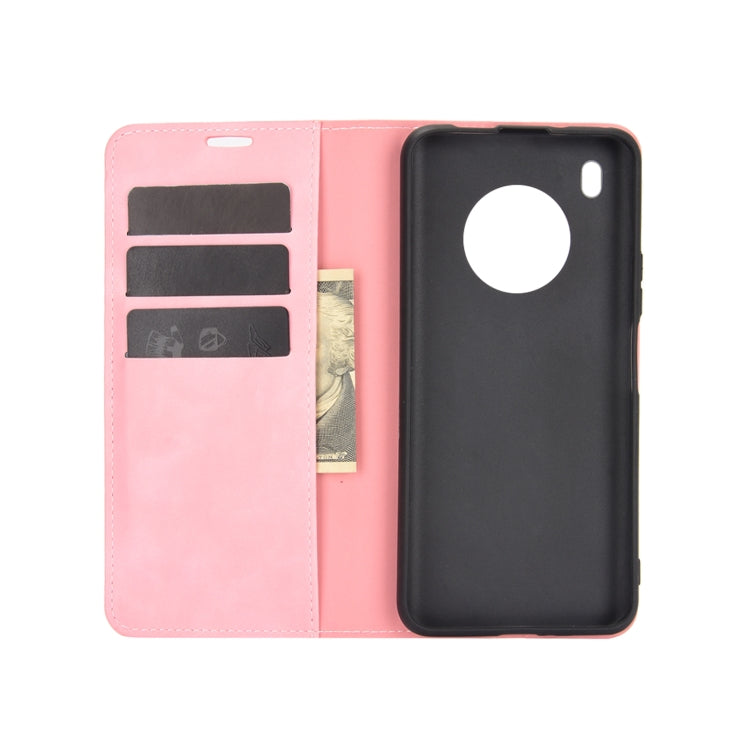 For Huawei Y9A / Enjoy 20 Plus 5G Retro-skin Business Magnetic Suction Leather Case with Holder & Card Slots & Wallet