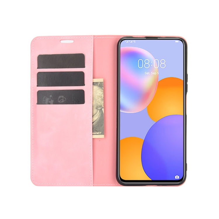 For Huawei Y9A / Enjoy 20 Plus 5G Retro-skin Business Magnetic Suction Leather Case with Holder & Card Slots & Wallet