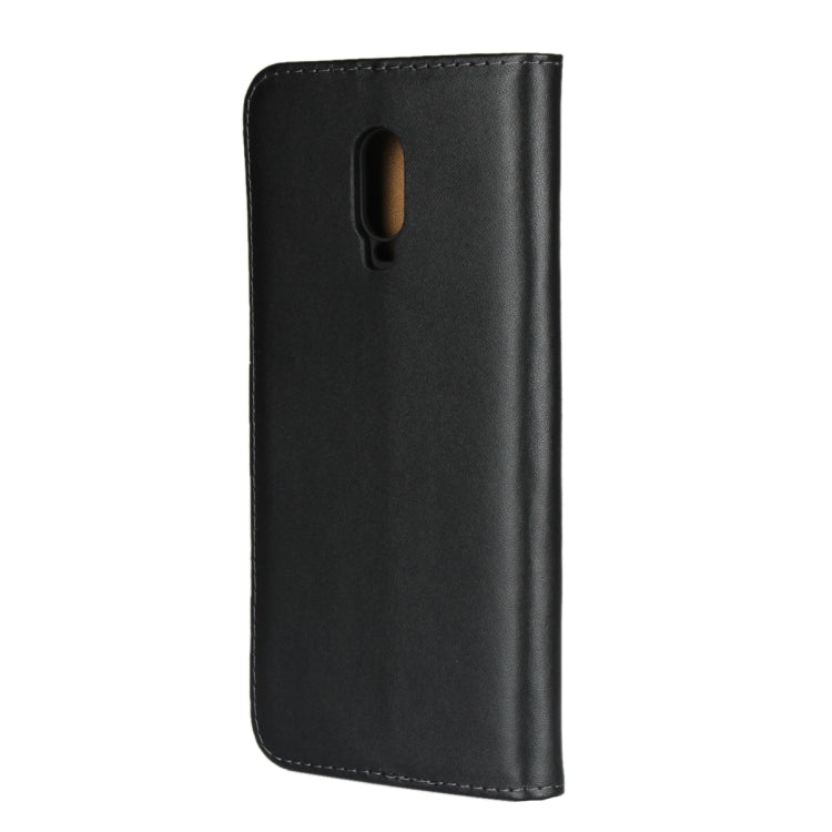 Horizontal Flip Leather Case for OnePlus 6T, with Magnetic Clasp & Holder & Card Slot & Wallet(Black)
