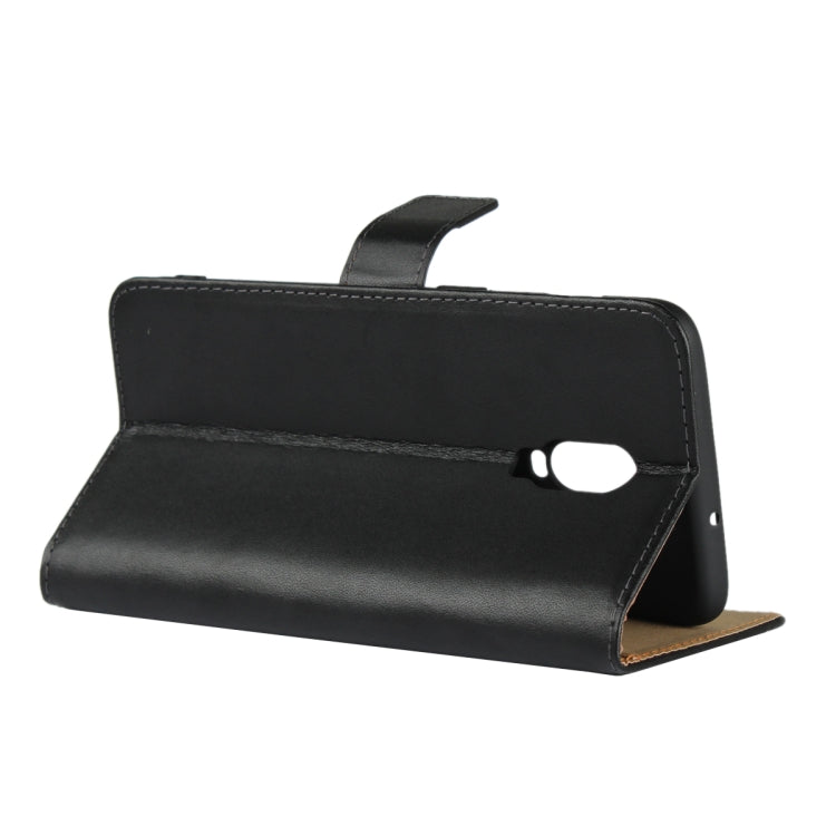 Horizontal Flip Leather Case for OnePlus 6T, with Magnetic Clasp & Holder & Card Slot & Wallet(Black)