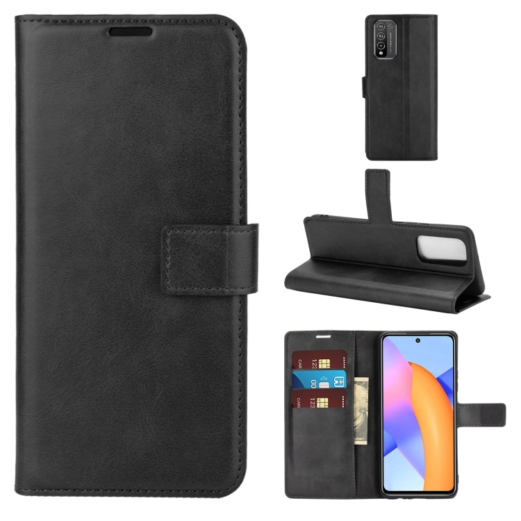 Retro Calf Pattern Buckle Horizontal Flip Leather Case with Holder & Card Slots & Wallet For Huawei Honor 10X Lite