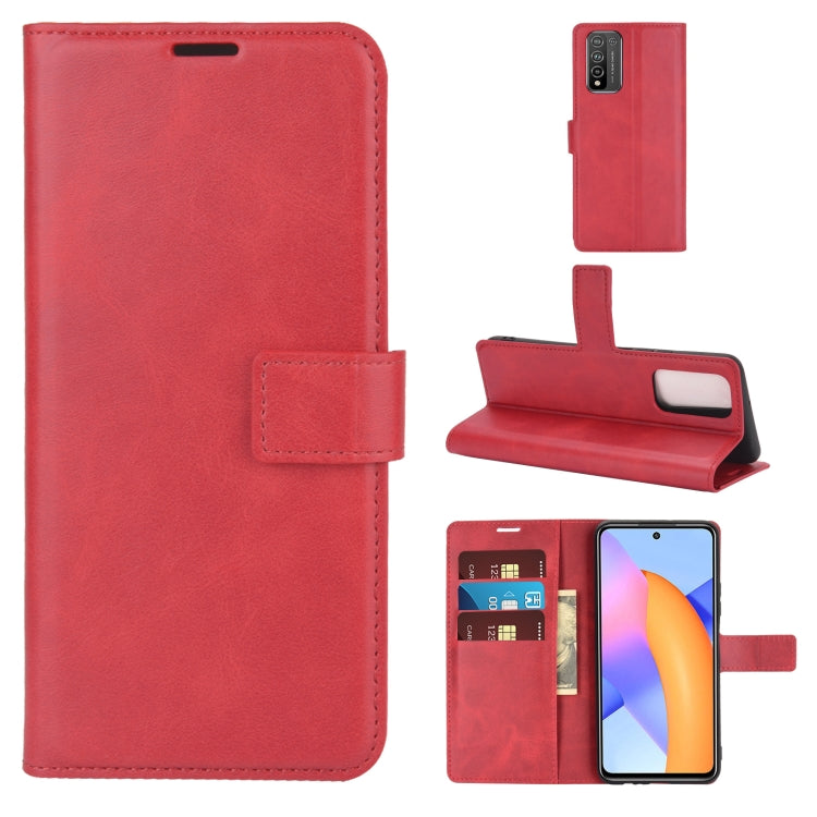 Retro Calf Pattern Buckle Horizontal Flip Leather Case with Holder & Card Slots & Wallet For Huawei Honor 10X Lite
