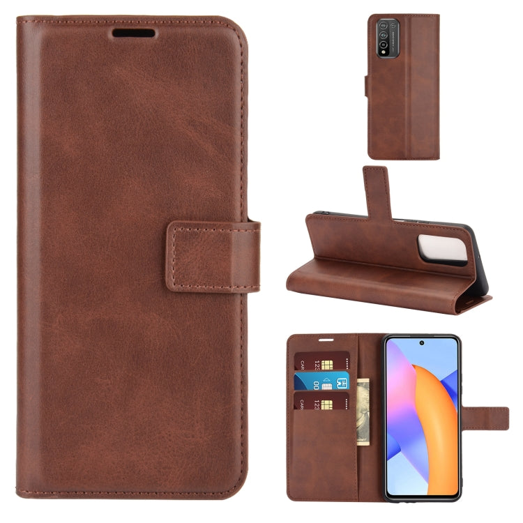 Retro Calf Pattern Buckle Horizontal Flip Leather Case with Holder & Card Slots & Wallet For Huawei Honor 10X Lite