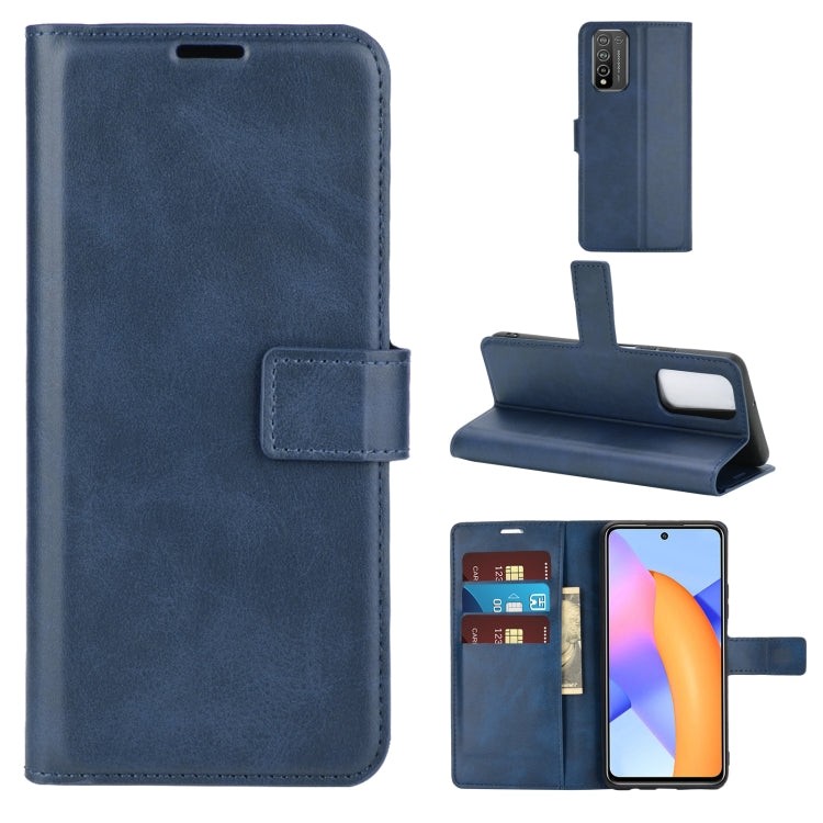 Retro Calf Pattern Buckle Horizontal Flip Leather Case with Holder & Card Slots & Wallet For Huawei Honor 10X Lite