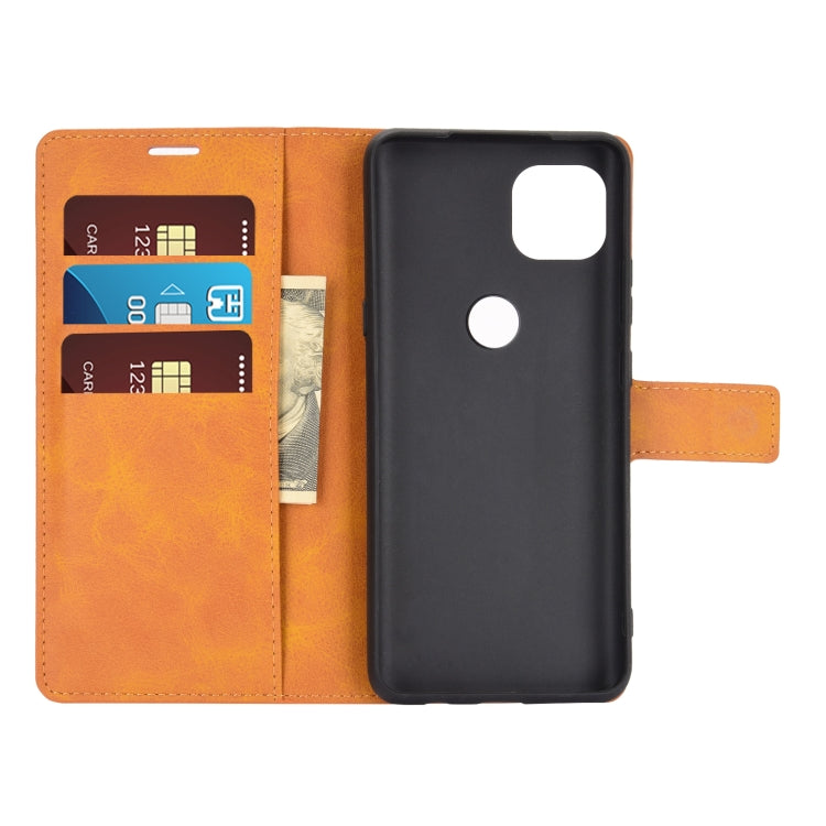 Retro Calf Pattern Buckle Horizontal Flip Leather Case with Holder & Card Slots & Wallet For Motorola Moto G 5G