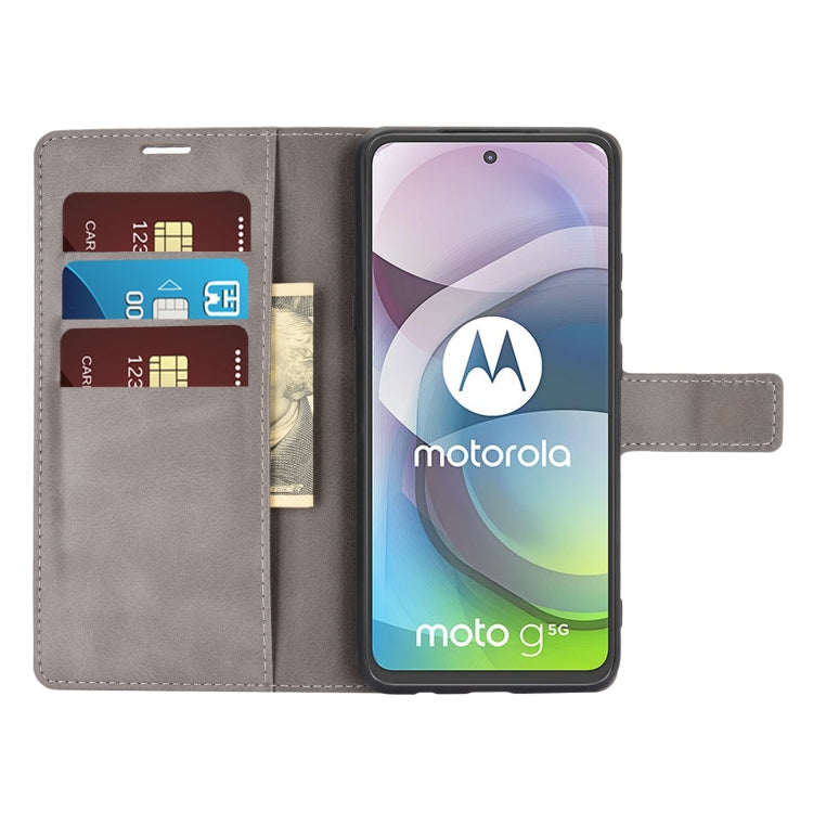 Retro Calf Pattern Buckle Horizontal Flip Leather Case with Holder & Card Slots & Wallet For Motorola Moto G 5G