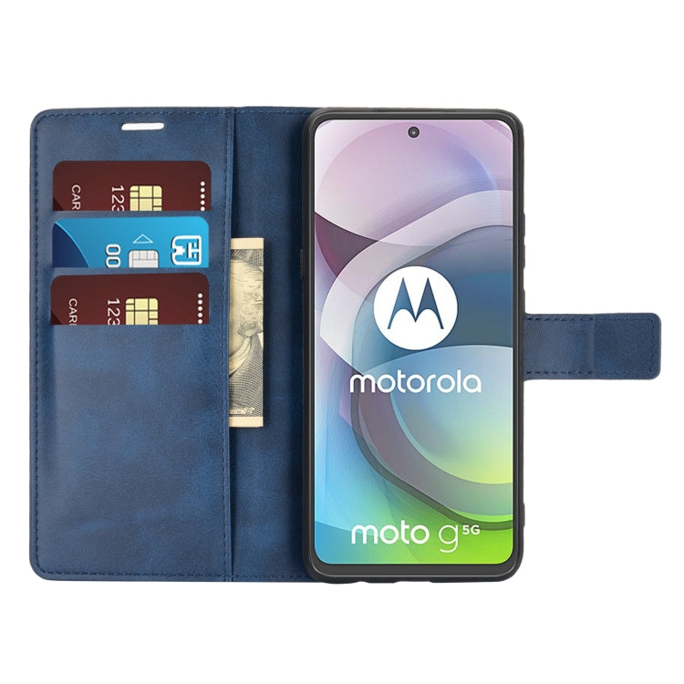Retro Calf Pattern Buckle Horizontal Flip Leather Case with Holder & Card Slots & Wallet For Motorola Moto G 5G