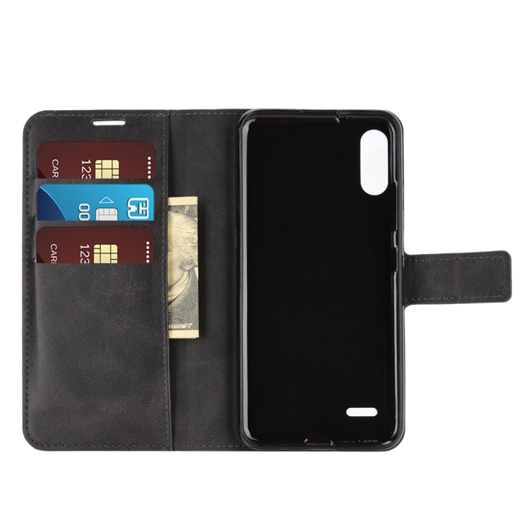 Retro Calf Pattern Buckle Horizontal Flip Leather Case with Holder & Card Slots & Wallet For LG K22