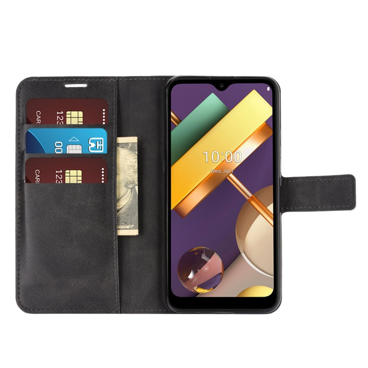 Retro Calf Pattern Buckle Horizontal Flip Leather Case with Holder & Card Slots & Wallet For LG K22