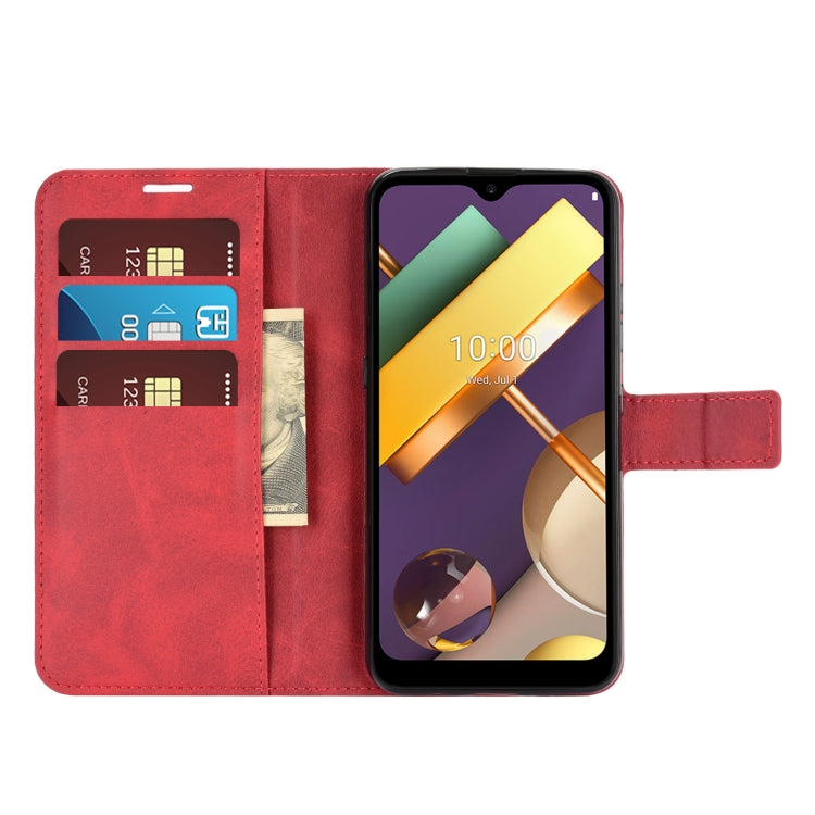 Retro Calf Pattern Buckle Horizontal Flip Leather Case with Holder & Card Slots & Wallet For LG K22