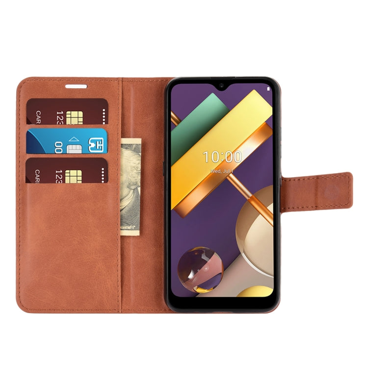 Retro Calf Pattern Buckle Horizontal Flip Leather Case with Holder & Card Slots & Wallet For LG K22