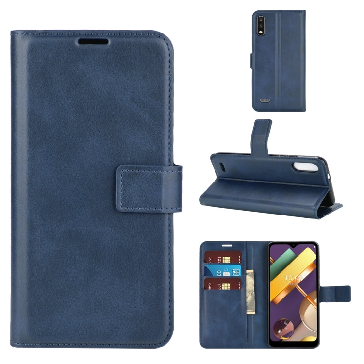 Retro Calf Pattern Buckle Horizontal Flip Leather Case with Holder & Card Slots & Wallet For LG K22