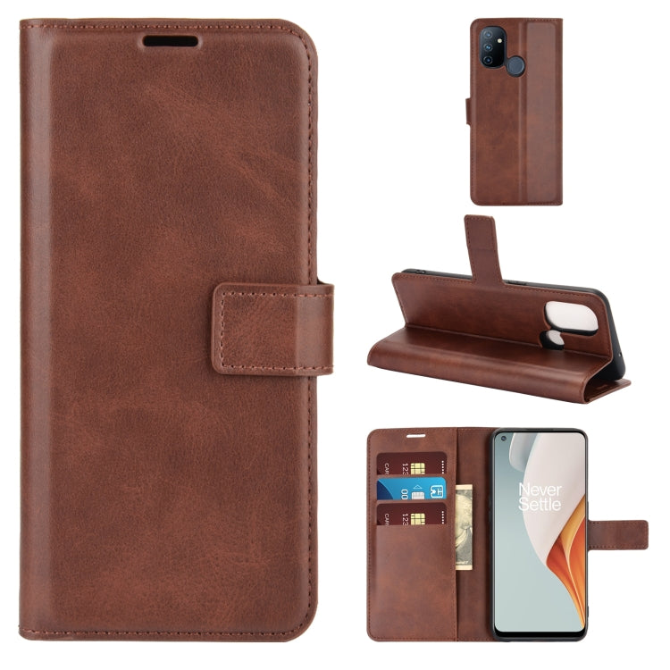 Retro Calf Pattern Buckle Horizontal Flip Leather Case with Holder & Card Slots & Wallet For OnePlus Nord N100