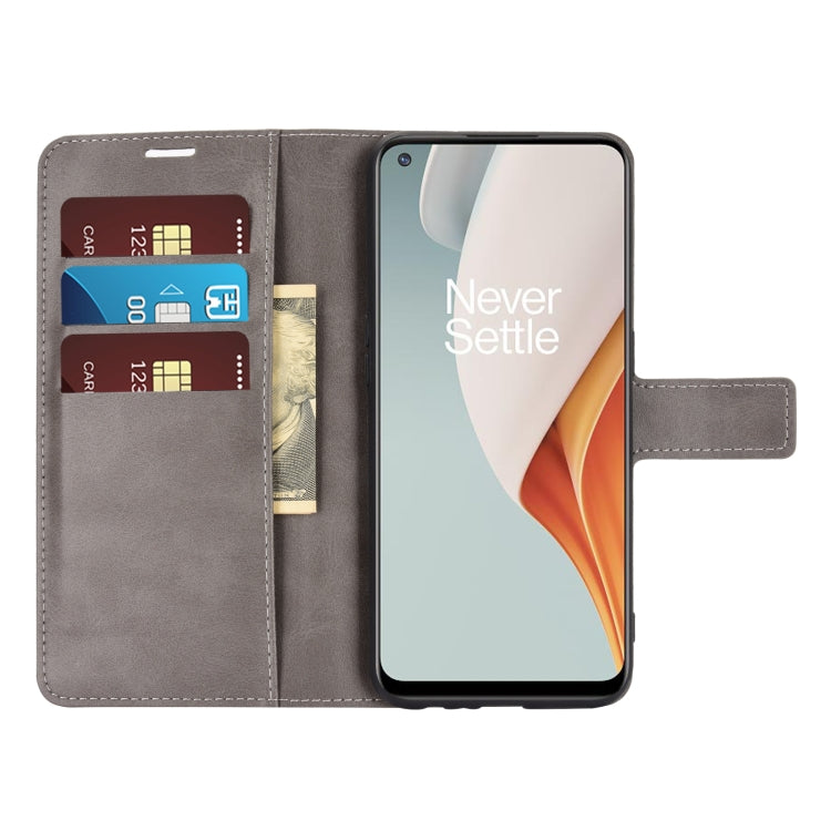 Retro Calf Pattern Buckle Horizontal Flip Leather Case with Holder & Card Slots & Wallet For OnePlus Nord N100