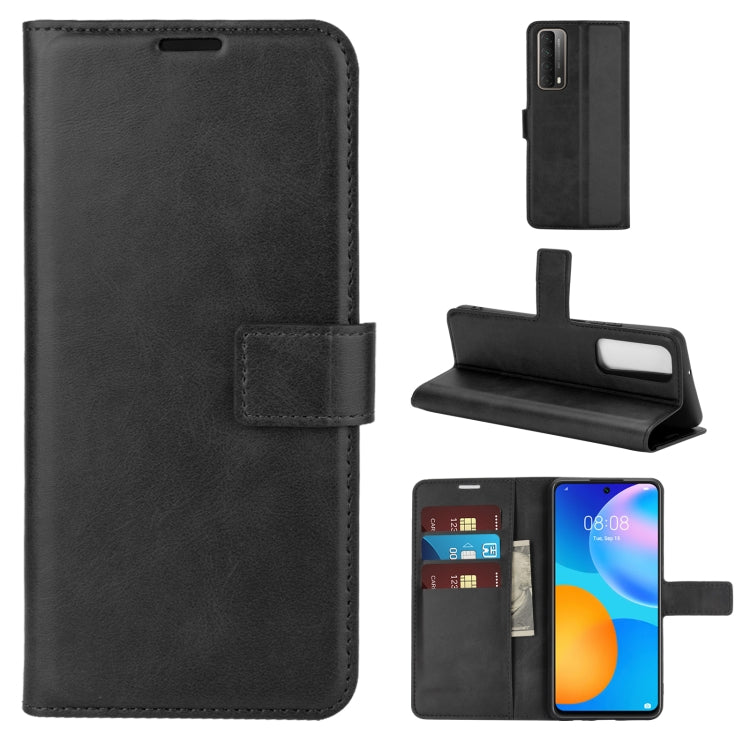Retro Calf Pattern Buckle Horizontal Flip Leather Case with Holder & Card Slots & Wallet For Huawei P Smart 2021/Y7A