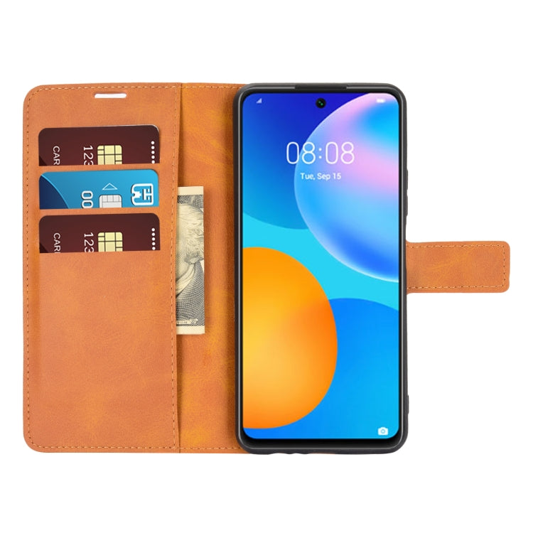 Retro Calf Pattern Buckle Horizontal Flip Leather Case with Holder & Card Slots & Wallet For Huawei P Smart 2021/Y7A