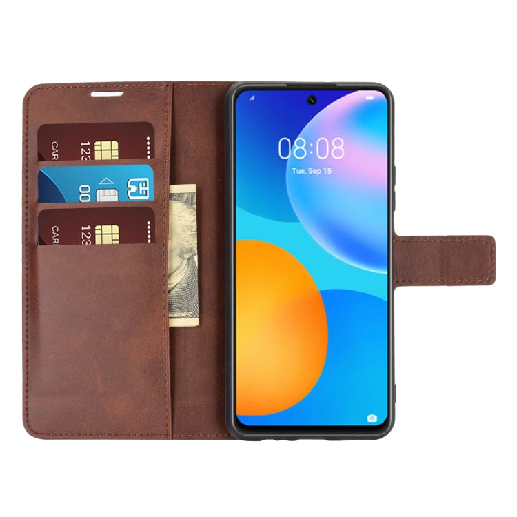 Retro Calf Pattern Buckle Horizontal Flip Leather Case with Holder & Card Slots & Wallet For Huawei P Smart 2021/Y7A