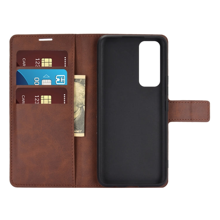 Retro Calf Pattern Buckle Horizontal Flip Leather Case with Holder & Card Slots & Wallet For Vivo V20 SE / Y70