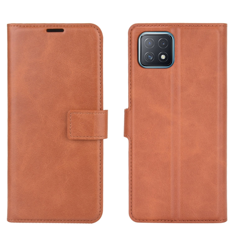 Retro Calf Pattern Buckle Horizontal Flip Leather Case with Holder & Card Slots & Wallet For OPPO A72 5G / A73 5G