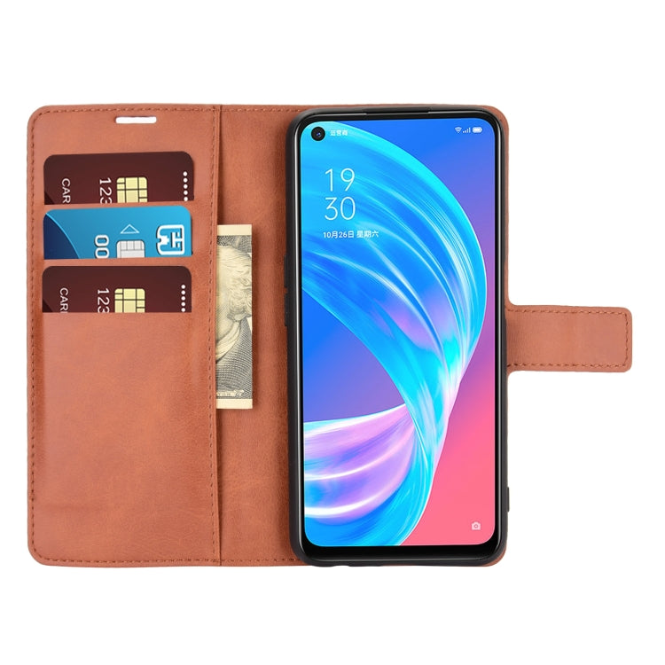 Retro Calf Pattern Buckle Horizontal Flip Leather Case with Holder & Card Slots & Wallet For OPPO A72 5G / A73 5G